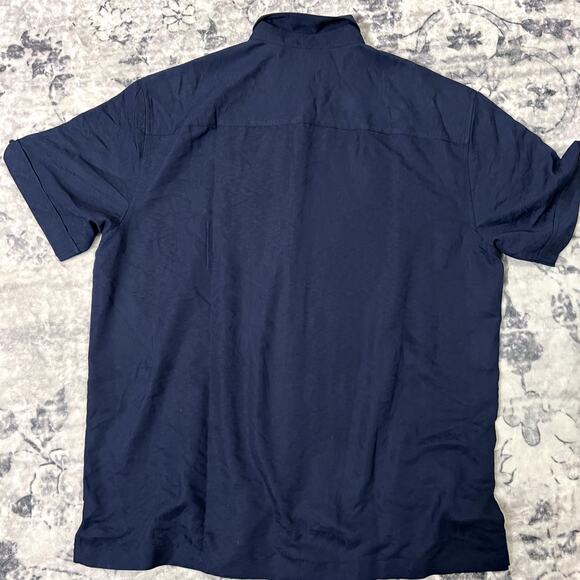 Cubavera Button Down Navy Shirt Mens Sz Large - Picture 7 of 7